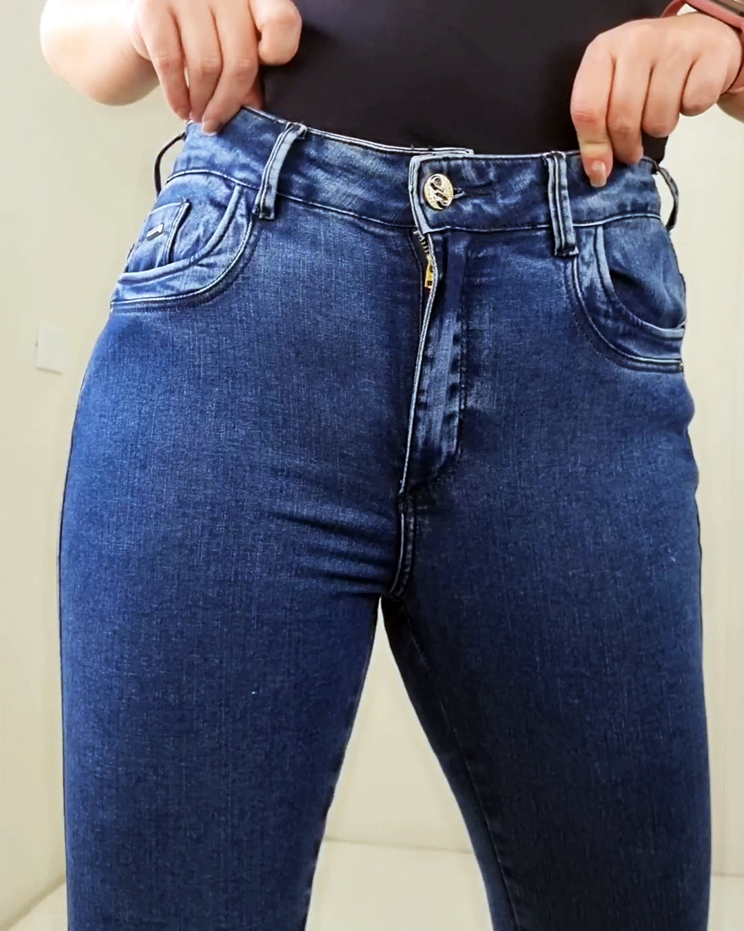 Calça Jeans Skinny Cintura Alta